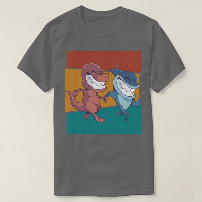 Vintage Shark Dinosaur Pullover  (Design Front)