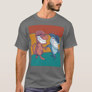 Vintage Shark Dinosaur Pullover