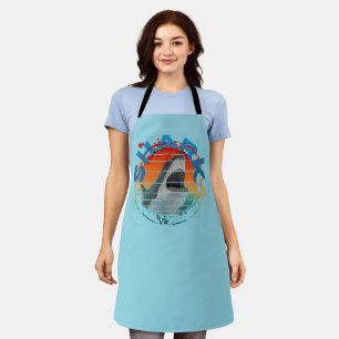 Vintage shark fisherman fishing gift apron
