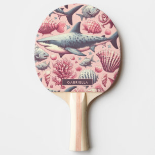Vintage Shark Seamless Ping Pong Paddle