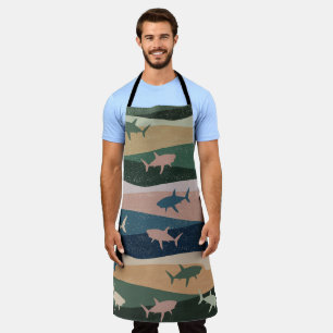 VINTAGE SHARK WAVE  APRON
