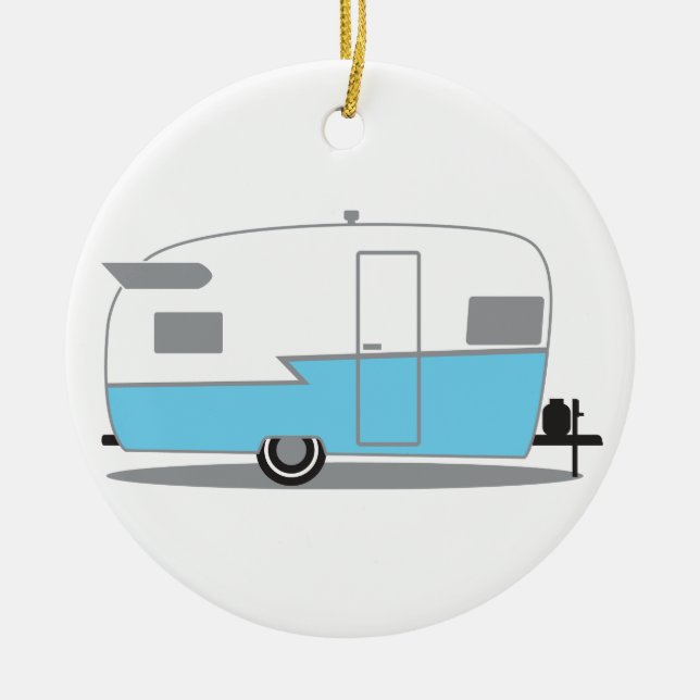 Vintage Shasta Trailer Ornament (Front)