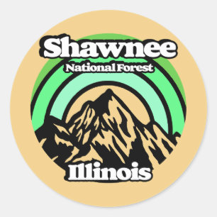 Vintage Shawnee National Forest Illinois Classic Round Sticker