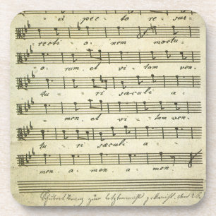 Vintage Sheet Music, Antique Musical Score 1810 Coaster