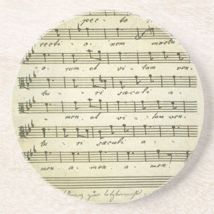 Vintage Sheet Music, Antique Musical Score 1810 Coaster