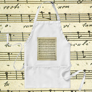 Vintage Sheet Music, Antique Musical Score 1810 Standard Apron