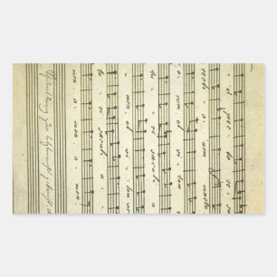 Vintage Sheet Music, Antique Musical Score 1810 Sticker