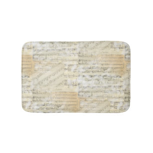 Vintage Sheet Music Bath Rug