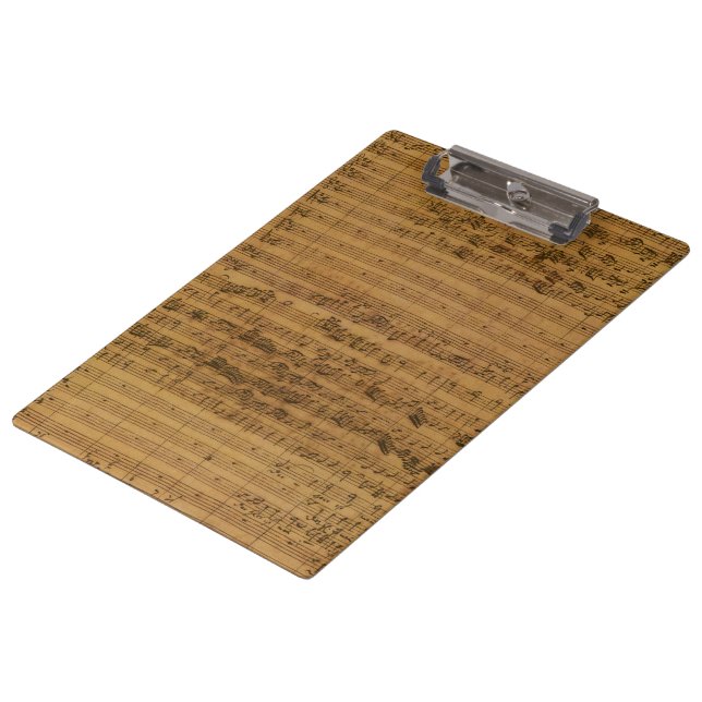 Vintage Sheet Music by Johann Sebastian Bach Clipboard (Angled)