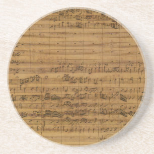Vintage Sheet Music by Johann Sebastian Bach Coaster