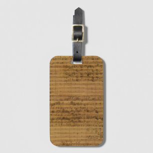Vintage Sheet Music by Johann Sebastian Bach Luggage Tag