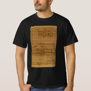 Vintage Sheet Music by Johann Sebastian Bach T-Shirt