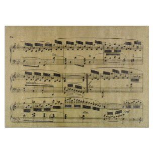 Vintage Sheet Music Paper Musical Notes Musician Cutting Board