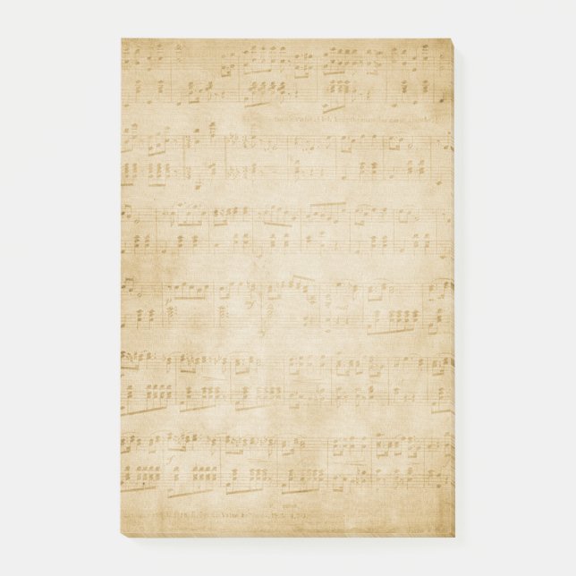 Vintage Sheet Music Post-it Notes (Front)