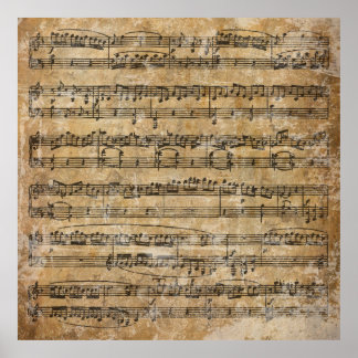 Vintage Sheet Music Poster