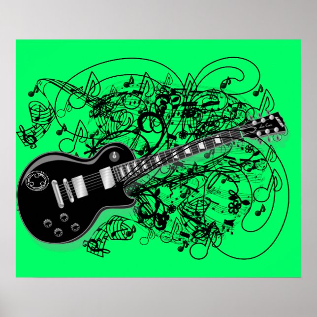 Vintage Sheet Music Rock N Roll Poster (Front)