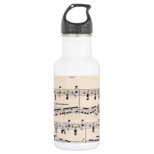 Vintage Sheet Music Score Notes 532 Ml Water Bottle