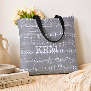 Vintage Sheet Music Signature Tote Bag