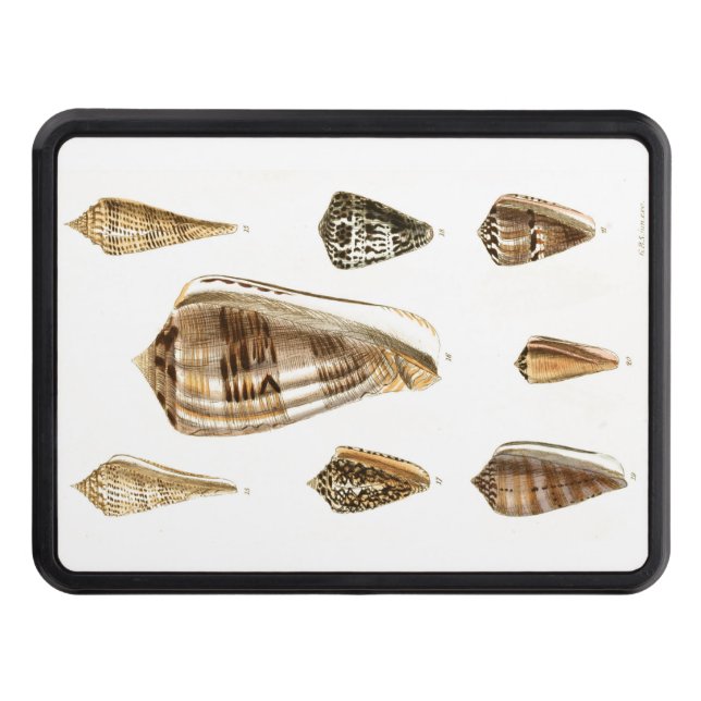 Vintage Shelling Trinket Design Trailer Hitch Cover (Front)