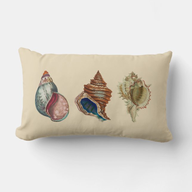 Vintage Shells Lumbar Pillow (Front)