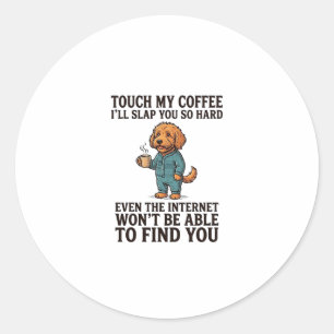 Vintage Sheltie Dog I Love My Bruiser Retro Design Classic Round Sticker