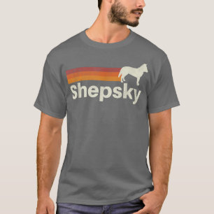 Vintage Shepsky Retro Mom Dad Dog  T-Shirt