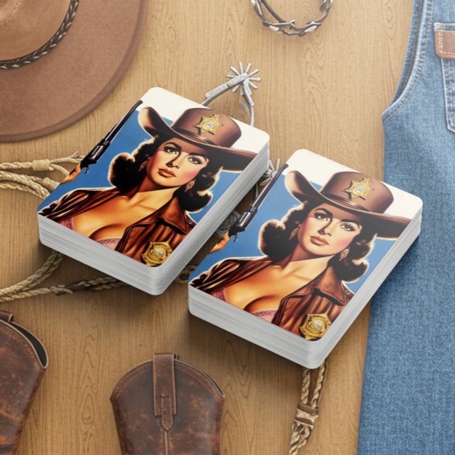 Vintage Sheriff Pin-up Playing Cards (Creator Uploaded)
