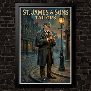 Vintage Sherlock Holmes Advertising Poster