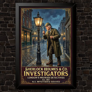 Vintage Sherlock Holmes Advertising Poster