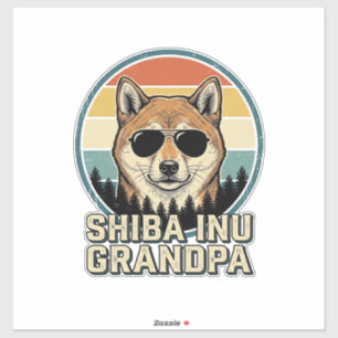 Vintage Shiba Inu Grandpa Dog Shirt Design_1