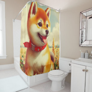 Vintage Shiba Inu Painting