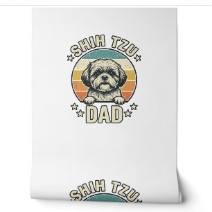 Vintage Shih Tzu Dad Dog Lover Shirt Design_1 Wallpaper