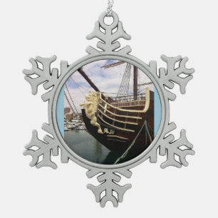 Vintage Ship - Alicante Snowflake Pewter Christmas Ornament