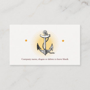 Vintage Ship Anchor Sailing Business Card