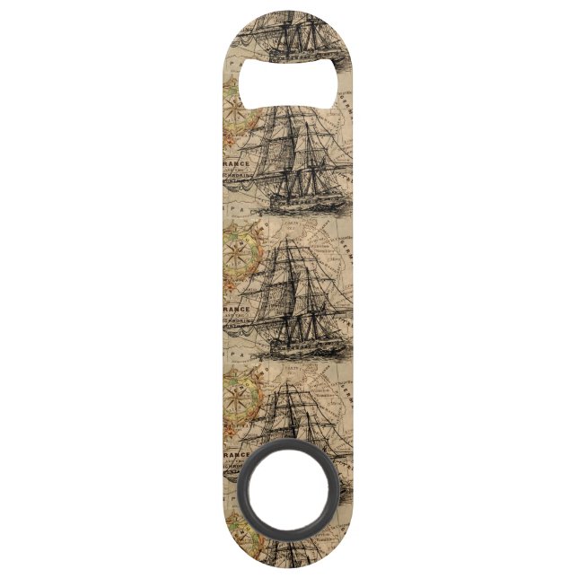 Vintage Ship And Map (Devant)