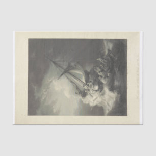 Vintage ship art decoupage tissue paper