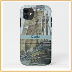 Vintage Ship Illustration Sailing Theme