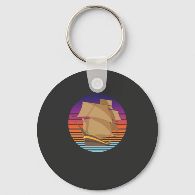 Vintage Ship Keychain (Front)