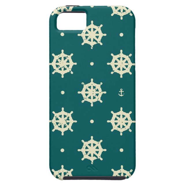 Vintage Ship Wheel Pattern Case-Mate iPhone Case (Back)