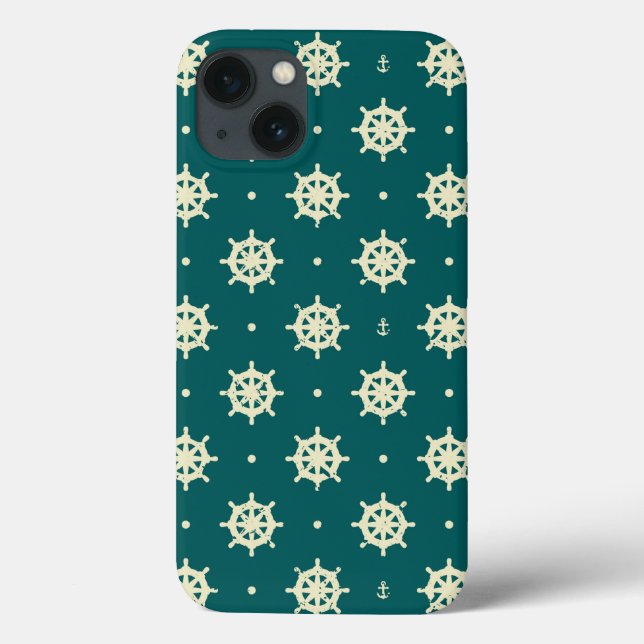 Vintage Ship Wheel Pattern Case-Mate iPhone Case (Back)