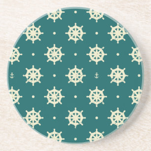 Vintage Ship Wheel Pattern Coaster