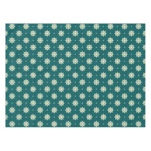 Vintage Ship Wheel Pattern Tablecloth