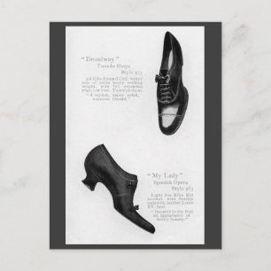Vintage Shoe Catalogue Page Postcard
