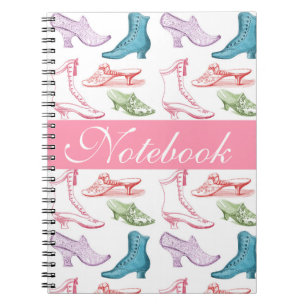 Vintage shoe pattern notebook