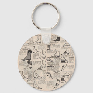 Vintage Shoes Advertisements Keychain