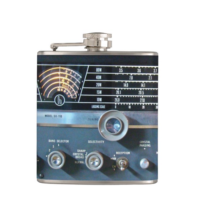 Vintage Short Wave Radio Flask (Front)