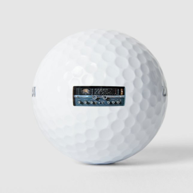 Vintage Shortwave Radio Golf Ball (Front)