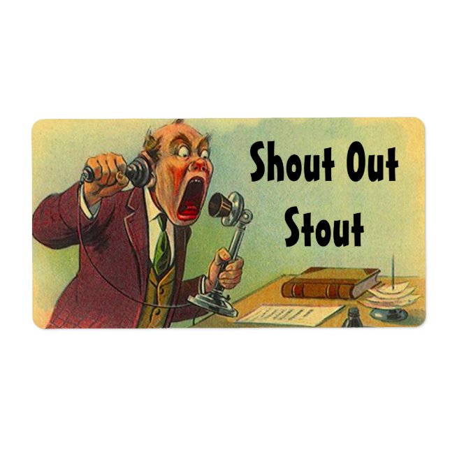 Vintage Shout Homebrew Bottling Home Brew Étiquett (Devant)