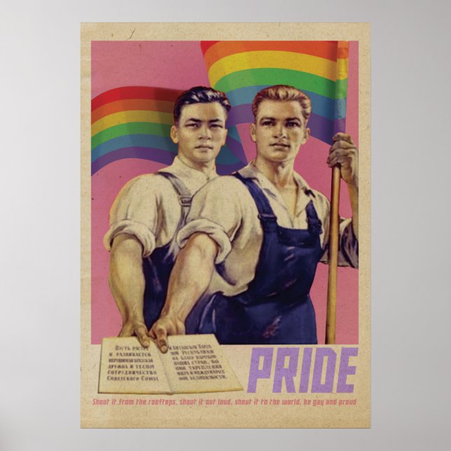 Vintage SHOUT IT Fierté Poster (Devant)