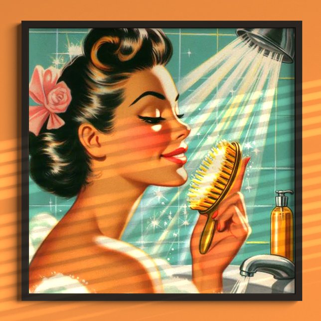 Vintage Shower Pin Up Poster (Creator Uploaded)